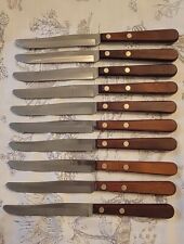 10 Vintage Hyde Park Stainless Serrated Table Knives picture
