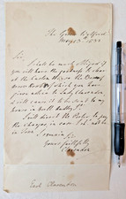 3rd Earl of Clarendon, John Villiers, Signed Letter 1832 picture