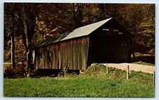 Postcard Cilley, Old Covered Wooden Bridge, Tunbridge, Vermont F164 picture