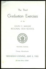 Ralph G Mahar Regional High School Orange MA Graduation Program 1960 picture