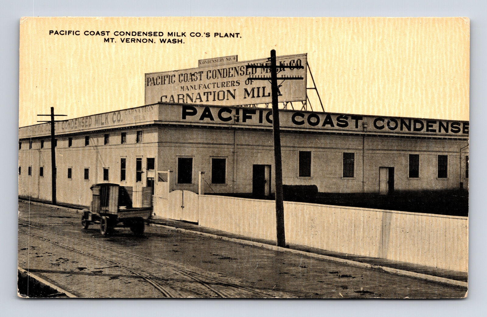 Pacific Coast Condensed Milk Co Carnation Factory Mount Vernon WA Postcard