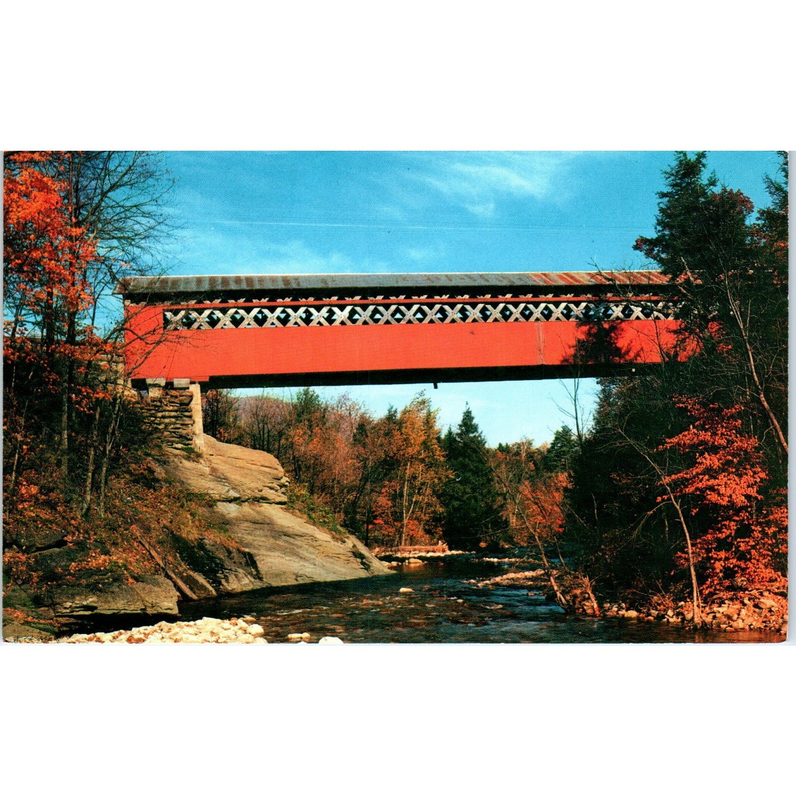 Old Covered Bridge Chiselville East Arlington VT Covered Bridge Postcard PC15 Old Covered Bridge Chiselville East Arlington VT Covered Bridge Postcard PC15