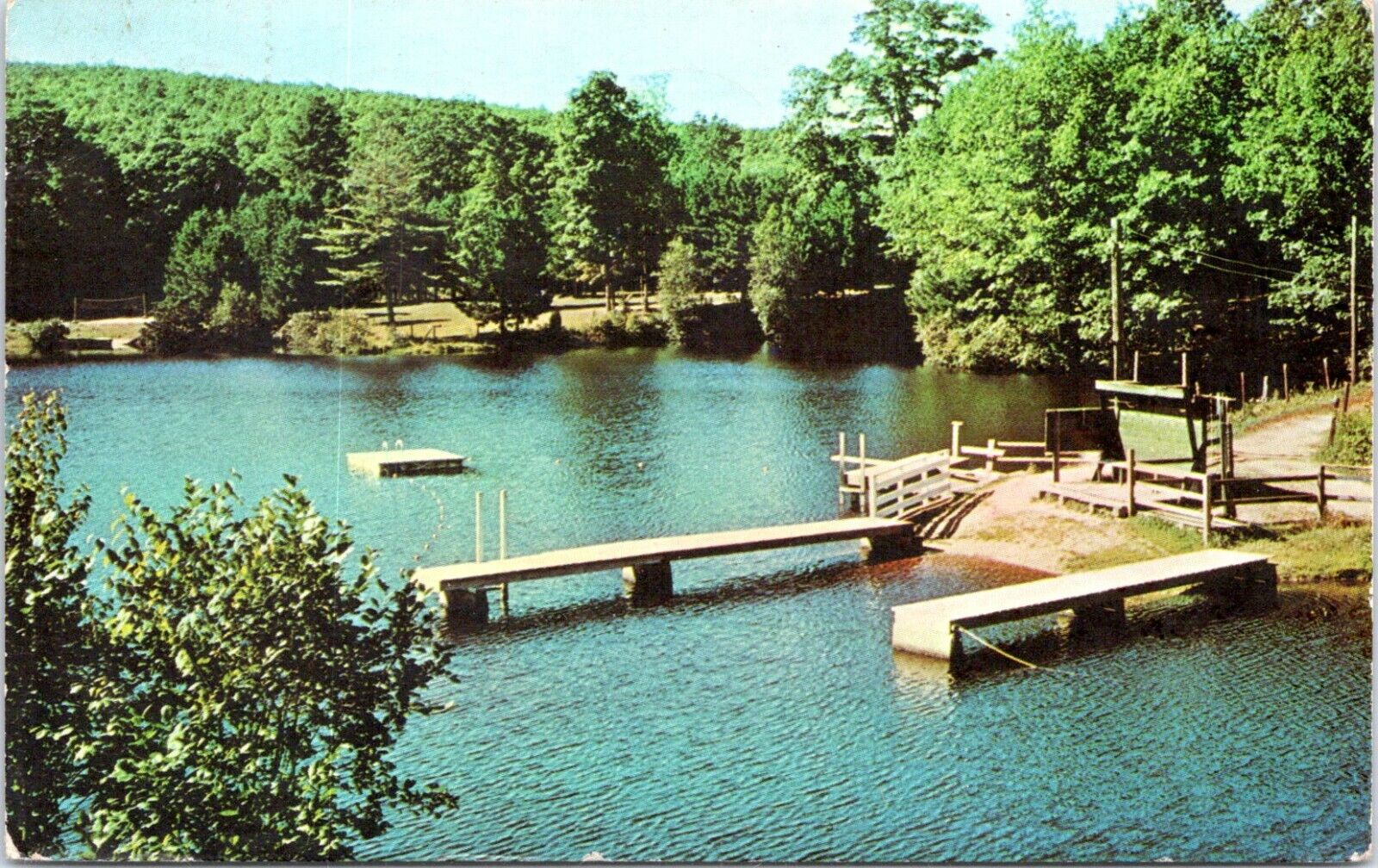 Abington Pomfret Connecticut Postcard 1960s Windham County 4-H Camp NH