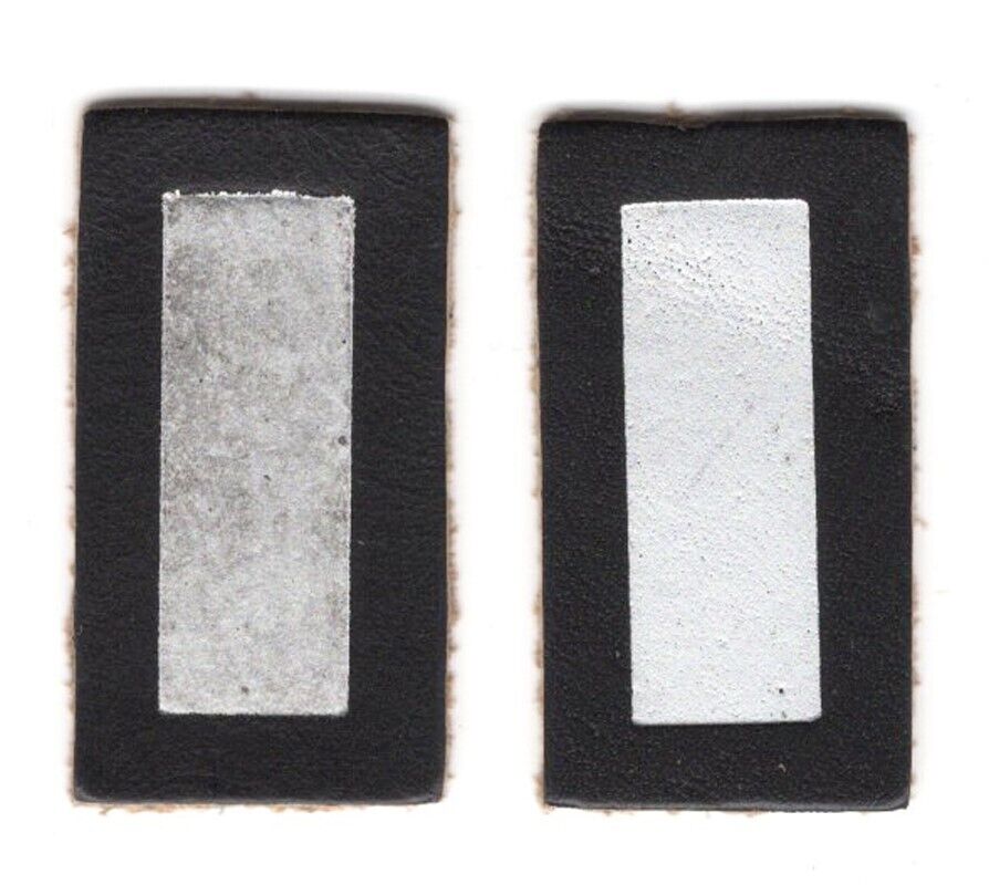 Cloth Military Badge: 1st Lieutenant or Lieutenant JG Rank - pair on leather