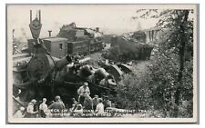 RPPC CP Canadian Pacific Railroad Train Wreck RICHFORD VT Real Photo Postcard picture