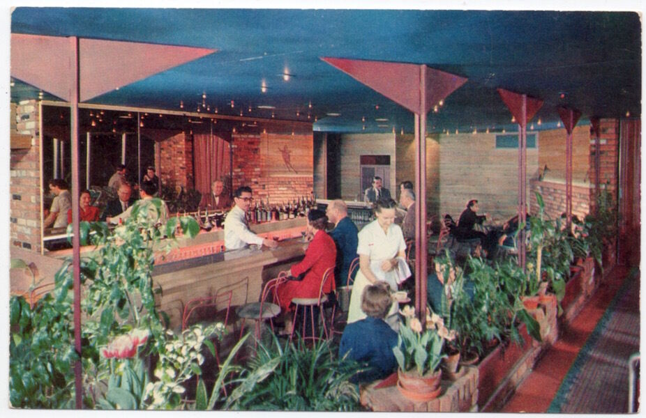 Postcard Interior Starlit Cocktail Lounge in Bloomfield Hills Michigan~107854a