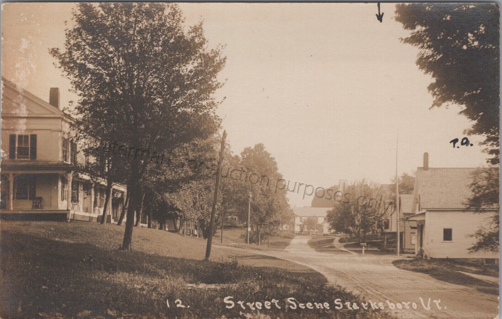 Starksboro, VT - Street Scene, RPPC - Addison Co., Vermont Real Photo Postcard