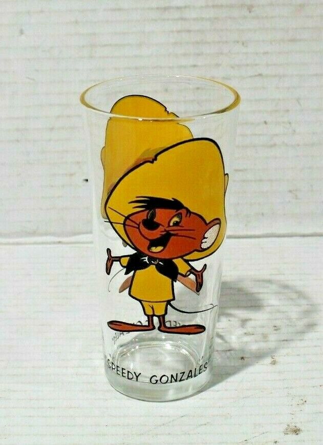 Vtg 1973 Warner Bros. Pepsi Collector Series Speedy Gonzales Drinking Glass