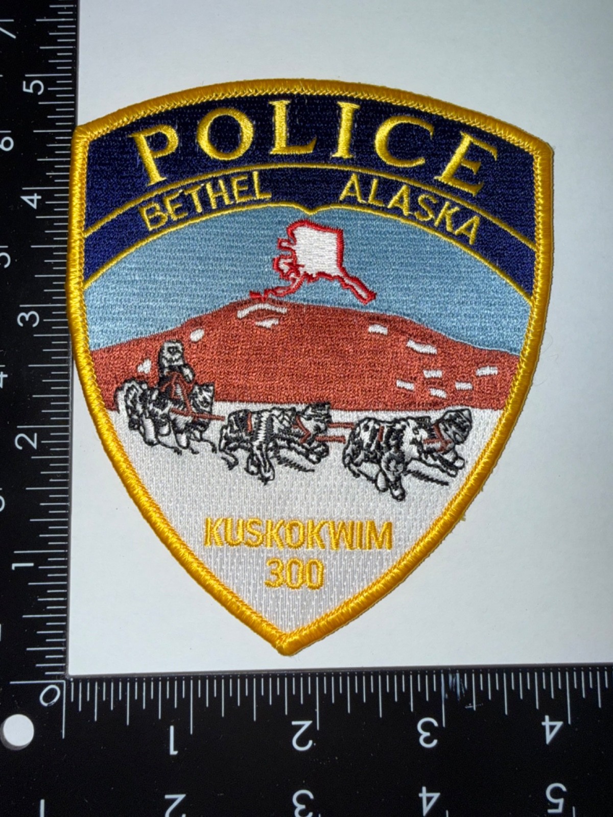 Bethel Alaska AK Police Shoulder Patch Kuskokwim 300 Obsolete Embroidered Bethel Alaska AK Police Shoulder Patch Kuskokwim 300 Obsolete Embroidered