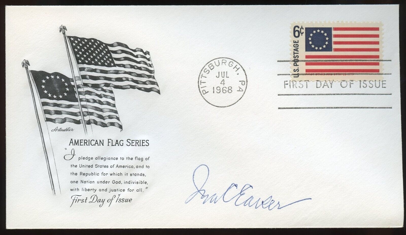 Ira C. Eaker d1987 signed autograph auto First Day Cover WWII General USAAF
