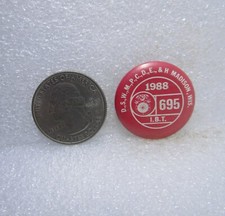 1988 695 Madison Wisconsin IBT DSWMPCDE & H Button Pin picture