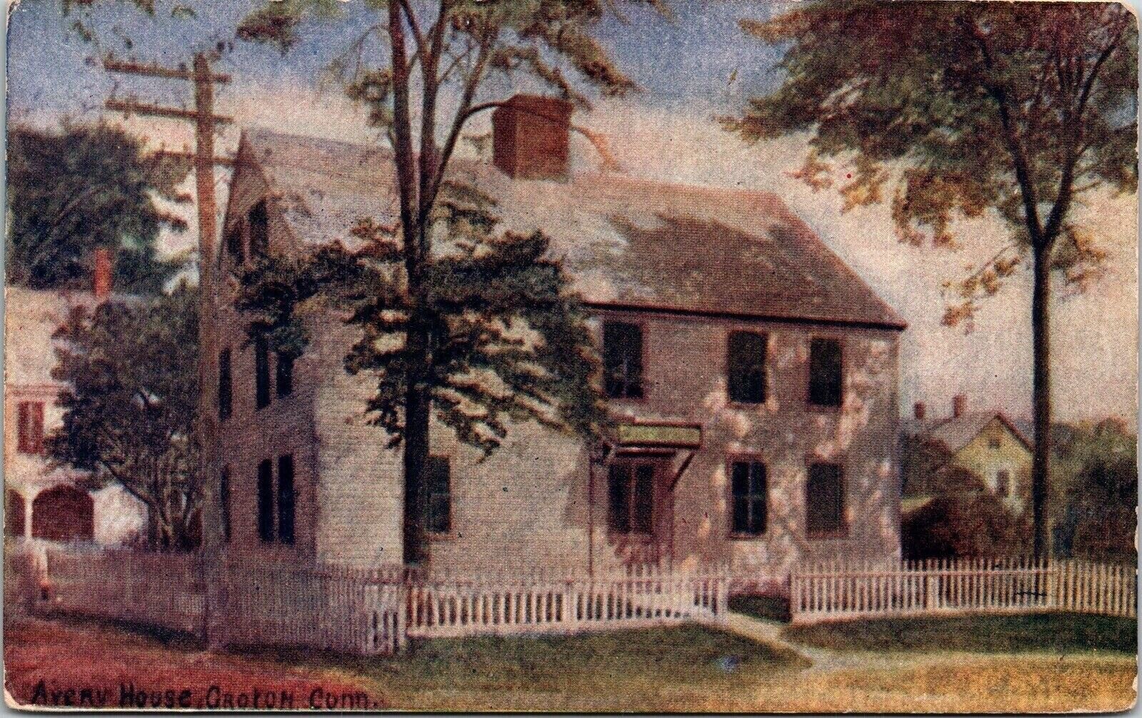 Aveav House Groton CT Connecticut Old Farm House Antique Postcard UDB UNP