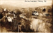 BIRDS-EYE-VIEW real photo postcard rppc SOUTH LONDONDERRY VERMONT VT landscape picture