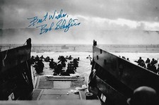Bob Slaughter autographed 4x6 photo WW II D-Day European Theater RARE COA LOOK picture