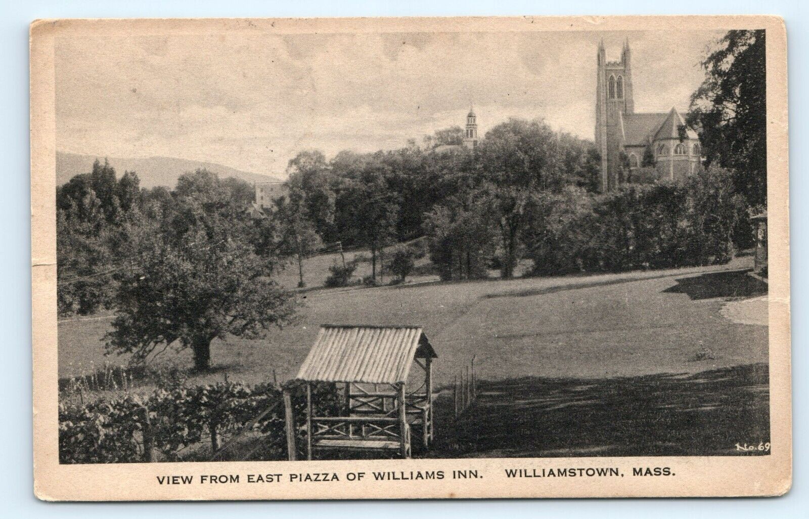 Williamstown Massachusetts Williams Inn Postcard Posted 1924 Albertype  pc3
