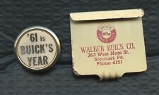 BUICK LOT - 61 is BUICKS YEAR CLIP & WALKER BUICK WINDOW HANGER - SOMERSET PA picture