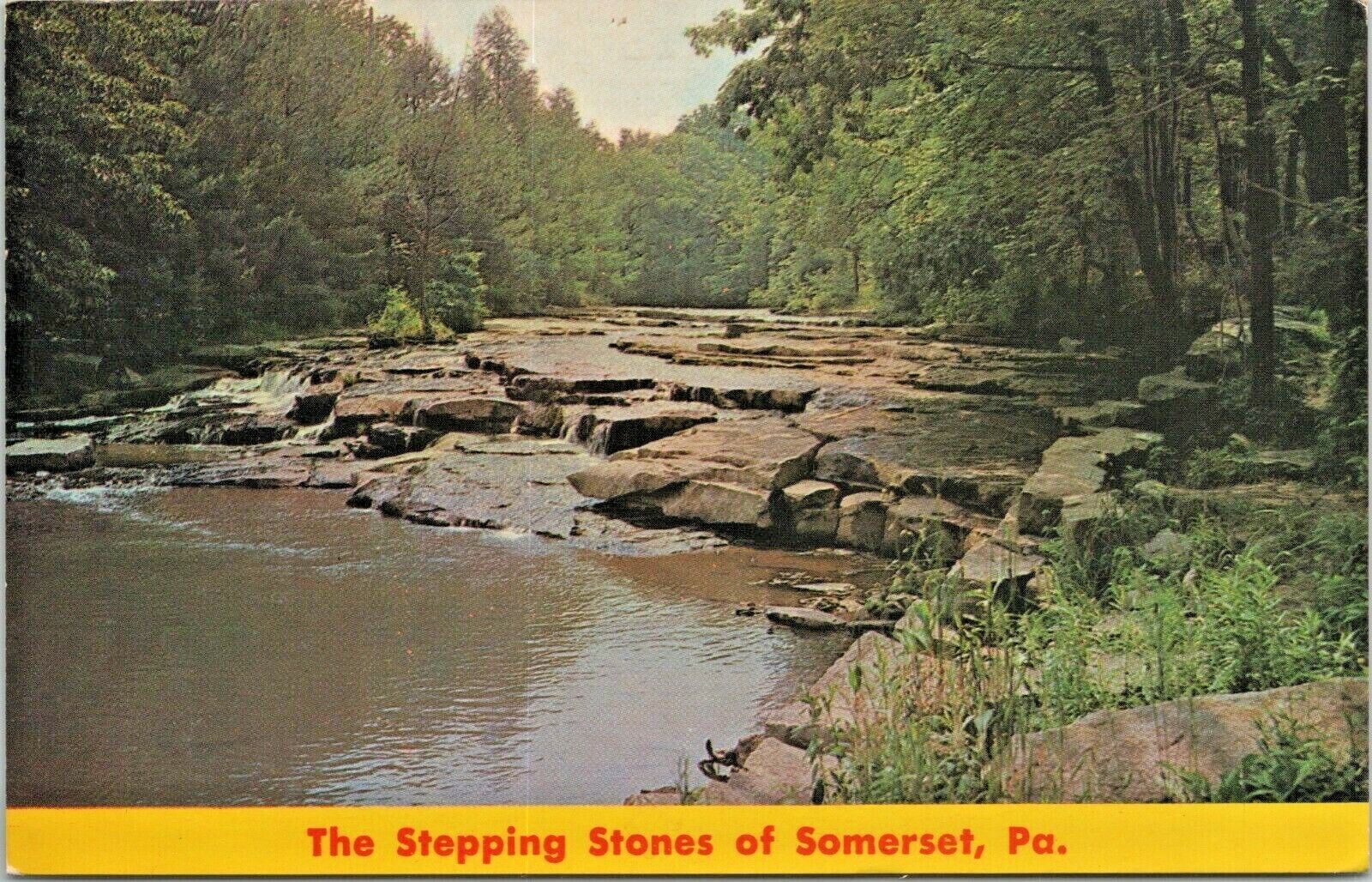 Stepping Stones of Somerset Pennsylvania Landscape View 1970 Postcard - Posted