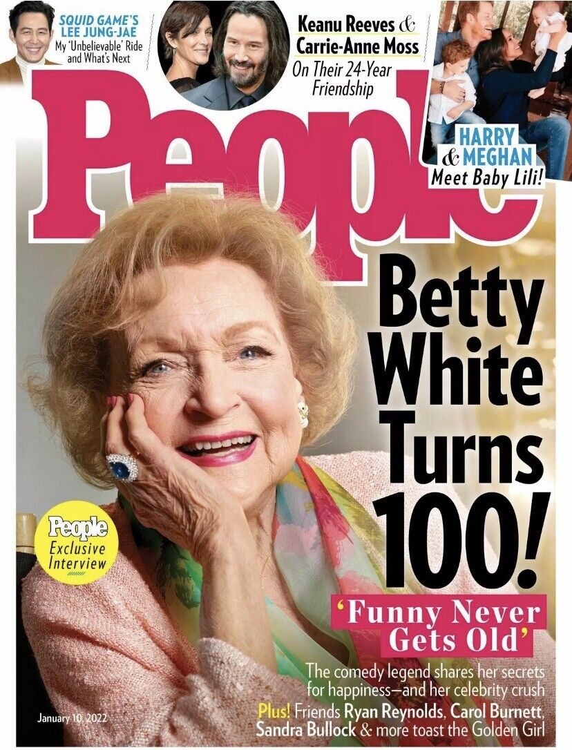 BETTY WHITE TURNS 100 - PEOPLE Magazine January 2022 MINT No label Newsstand 💥