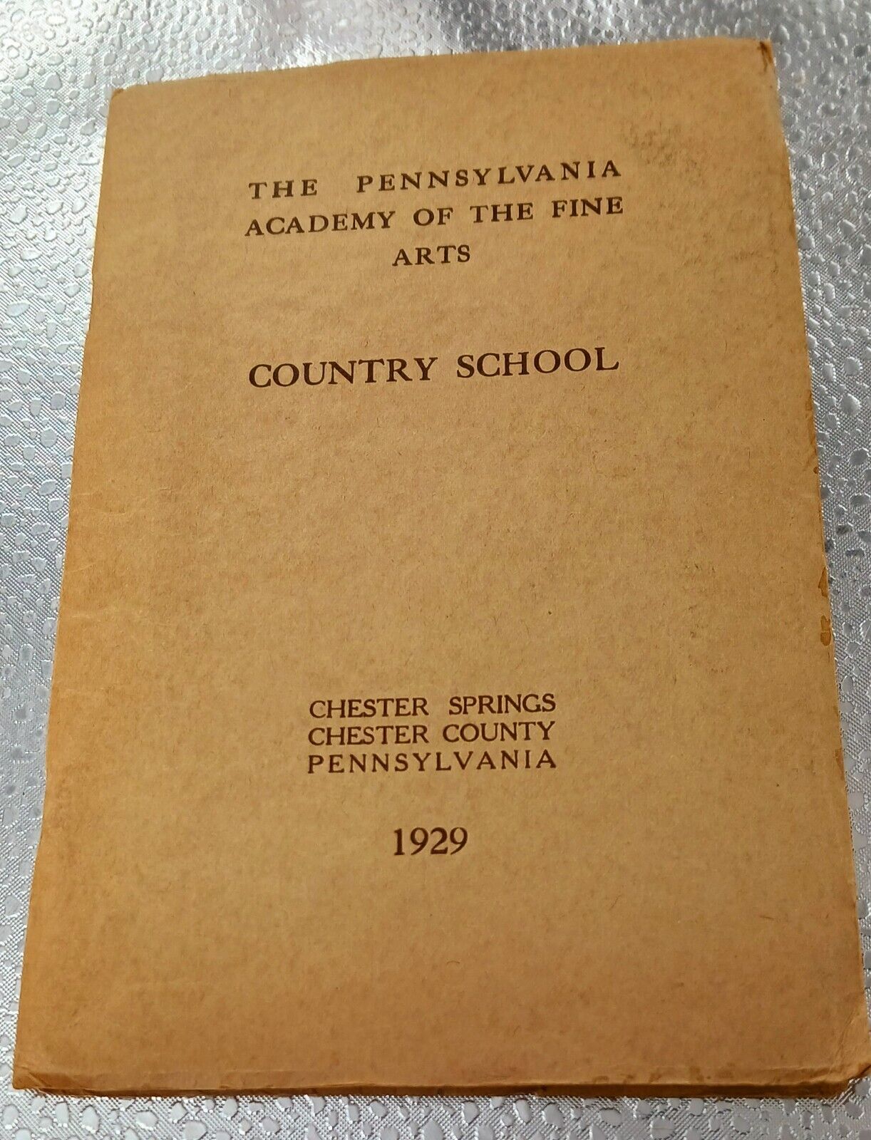 VTG 1929 PENNSYLVANIA ACADEMY  FINE ARTS COUNTRY SCHOOL CHESTER SPRINGS BOOKLET 