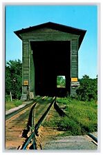 Postcard: VT Covered Bridge, Railroad Bridge, 1c, Swanton, Vermont - Unposted picture