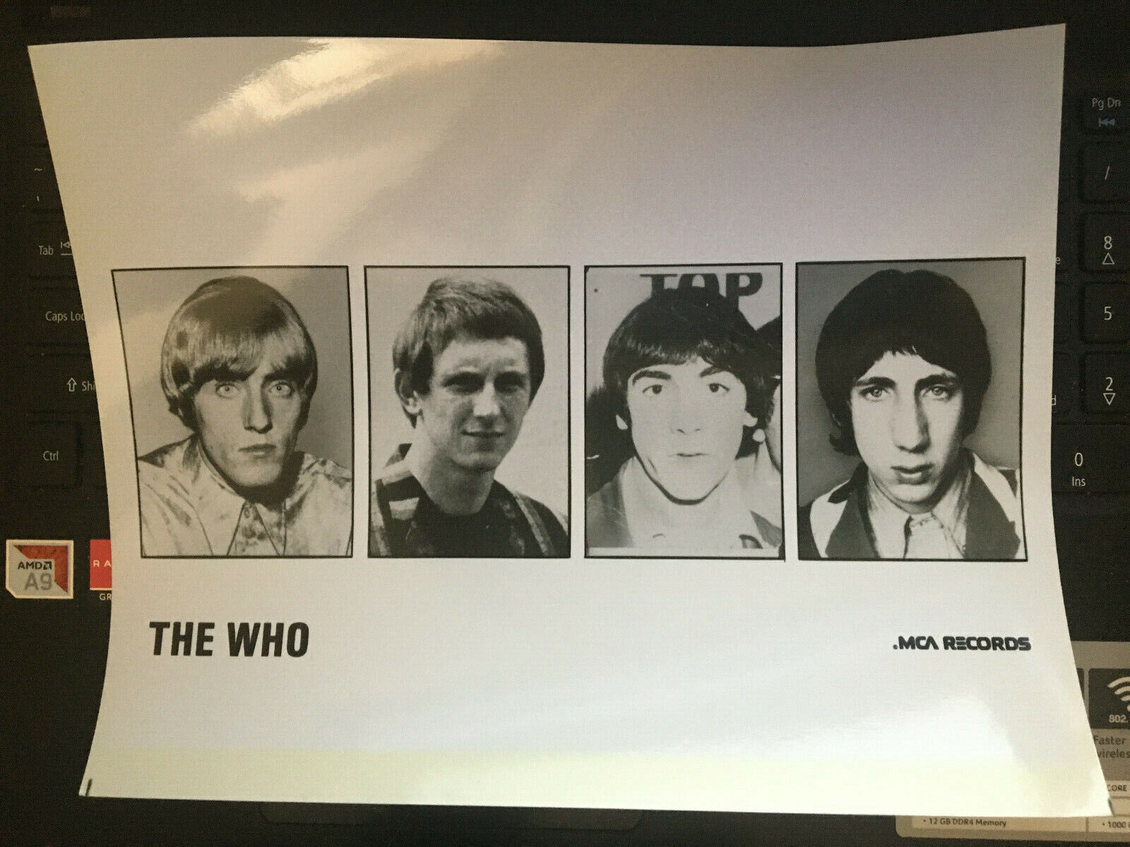 The Who, original vintage press photo, Roger Daltrey Pete Townshend Keith Moon #