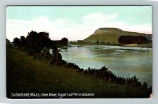 Sunderland MA- Massachusetts, Conn River, Sugar Loaf Mountain, Vintage Postcard picture