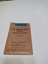 Vintage 1948 Westfield (NJ) Trust Company Bank Deposit Book With  One Deposit picture