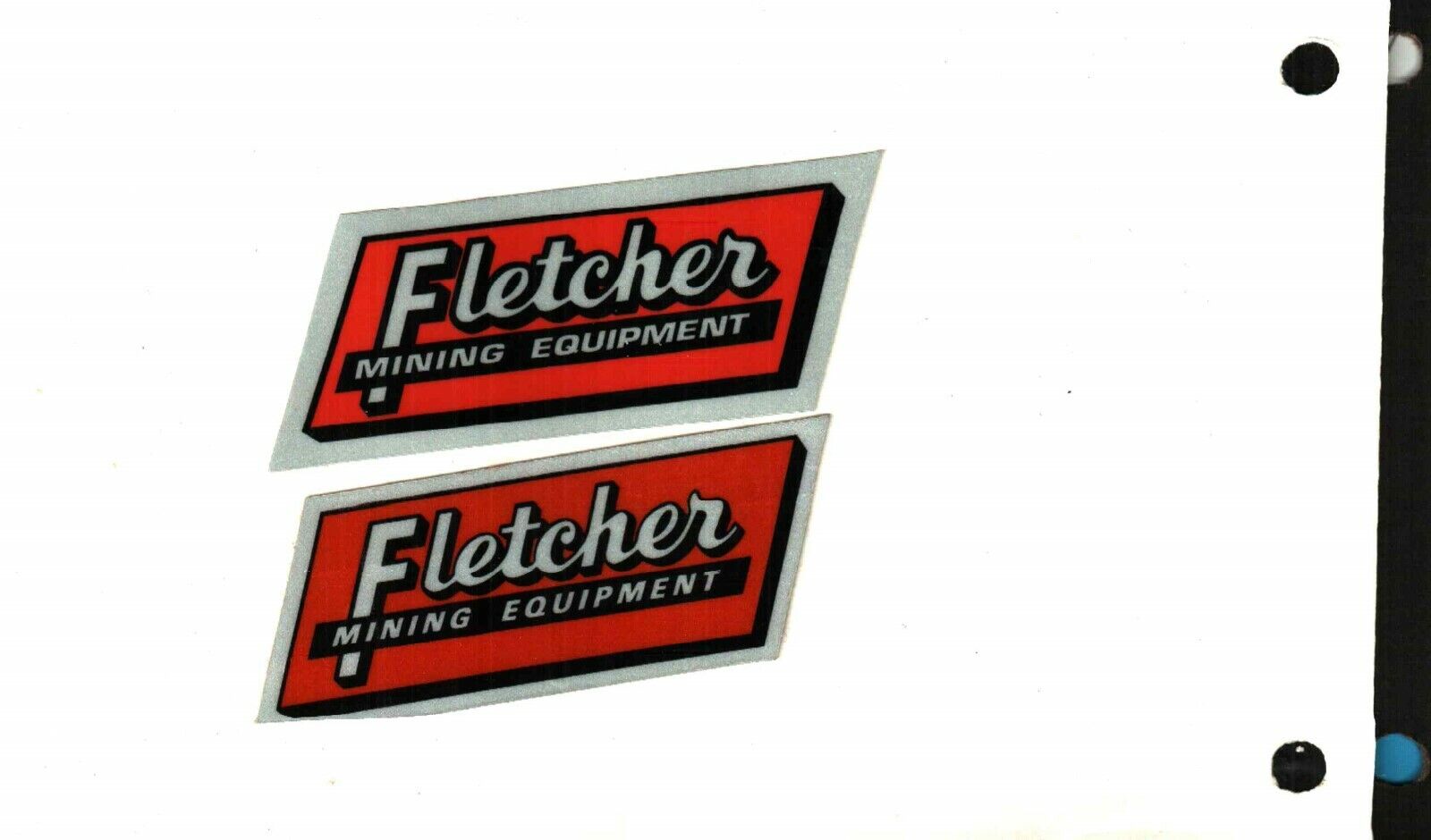 2 NICE Fletcher Coal Mining Stickers 