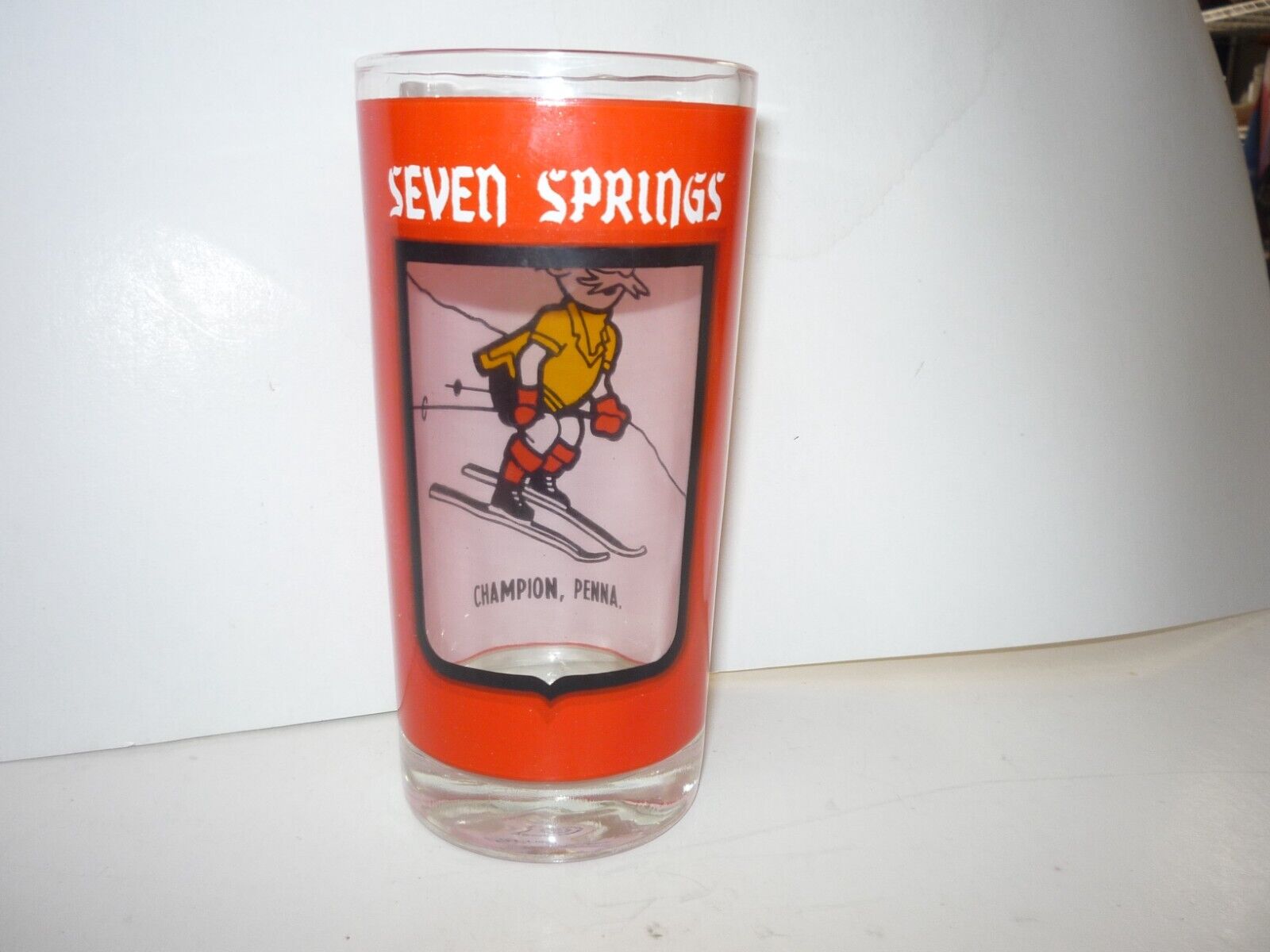  Seven Springs Mountain  Resort Souvenir  Glass - Champion - Somerset Pa.