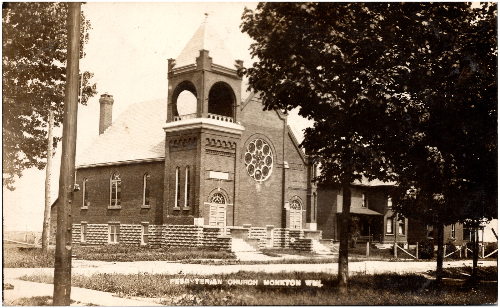 Monkton Presbyterian Church & Mance Ontario Canada 1911 RPPC Postcard Photo Monkton Presbyterian Church & Mance Ontario Canada 1911 RPPC Postcard Photo