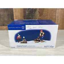 Department 56 Chopping Firewood 54863 Snow Village Original Box Christmas picture