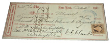 OCTOBER 1871 HUDSON RIVER RAILROAD COMPANY CHECK picture