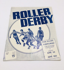 Sid Grauman Hollywood Roller Bowl Derby LA vs. NY 1942 Orig Program Pan Pacific picture