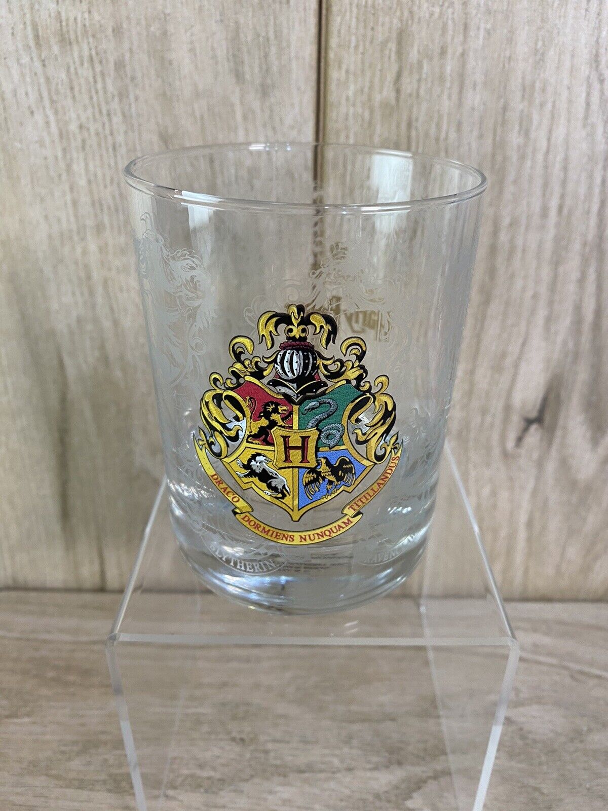 Harry Potter 10cm Glass Tumbler Hogwarts Crest - Warners Bros Studio London Tour