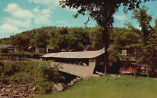 Postcard VT Taftsville Vermont Old Covered Bridge Chrome Vintage PC f7490 picture
