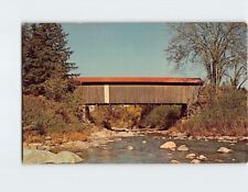 Postcard Covered Bridge Scott Bridge Jeffersonville Vermont USA picture