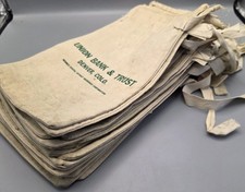 Vintage Lot Of 25 Union Bank & Trust Denver Colo Canvas Bank Bags picture