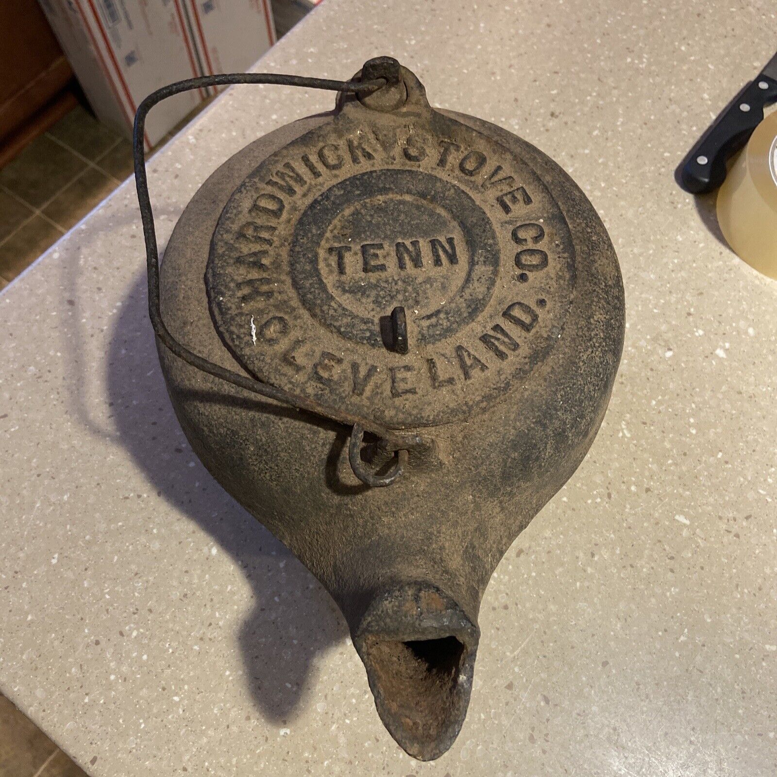 Antique Hardwick Stove Co. Cleveland Tennessee Cast Iron Kettle Teapot