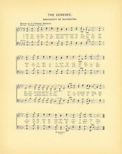 UNIVERSITY OF ROCHESTER Antique Song Sheet c1906 