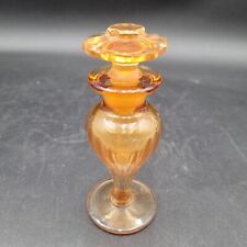 Antique Cambridge Perfume Bottle Dark Amber Glass Art Deco Nouveau w/Dauber picture