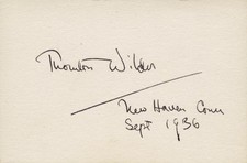 THORNTON WILDER - AUTOGRAPH 09/1936 picture