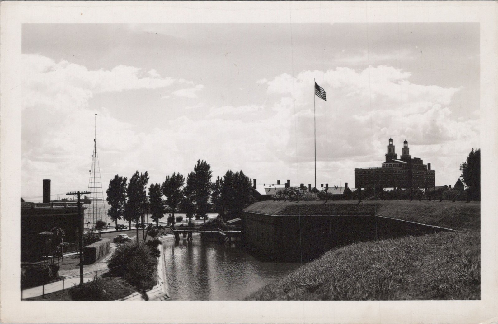 Chamberlin Hotel Moat Fort Monroe Virginia VA Tower Ramparts RPPC 1940s Postcard Chamberlin Hotel Moat Fort Monroe Virginia VA Tower Ramparts RPPC 1940s Postcard