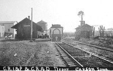 Railroad Train Station Depot Carson Iowa IA - Reprint picture