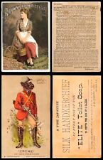 BROWN’S IRON BITTERS & LARKIN’S OATMEAL SOAP TRADE CARDS PAIR picture