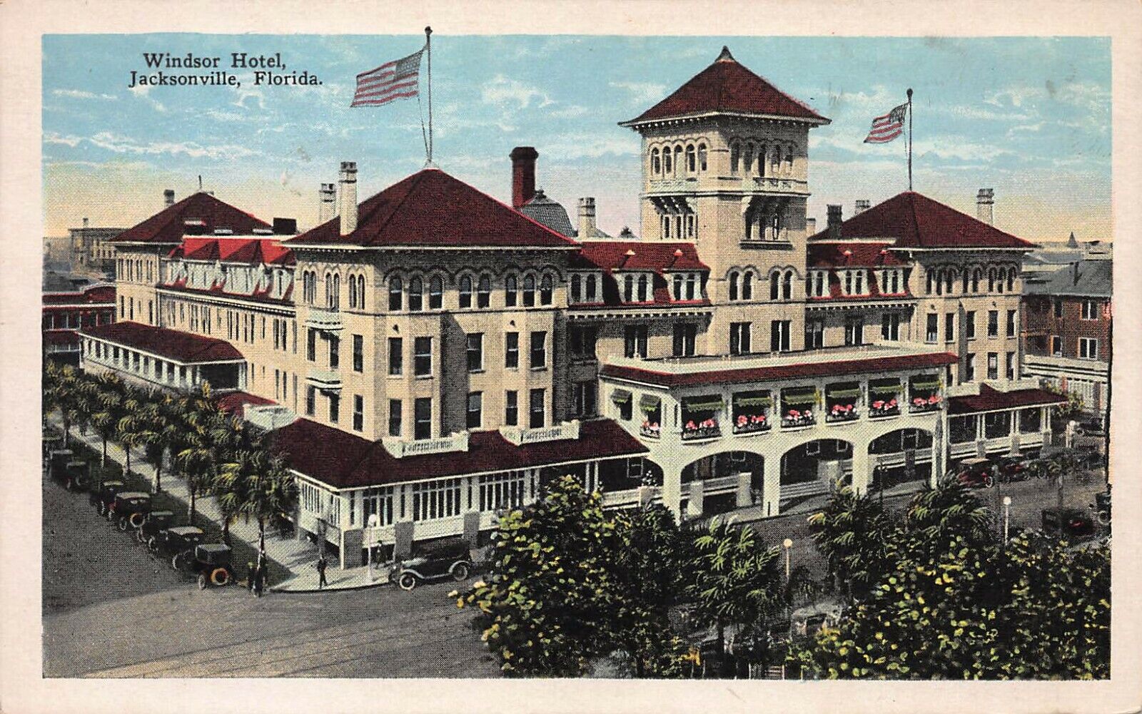 Windsor Hotel, Jacksonville, Florida, Early Postcard, Unused 
