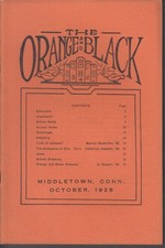 The ORANGE & BLACK Middletown High CT 10 1928 athletics fiction alumni notes + picture