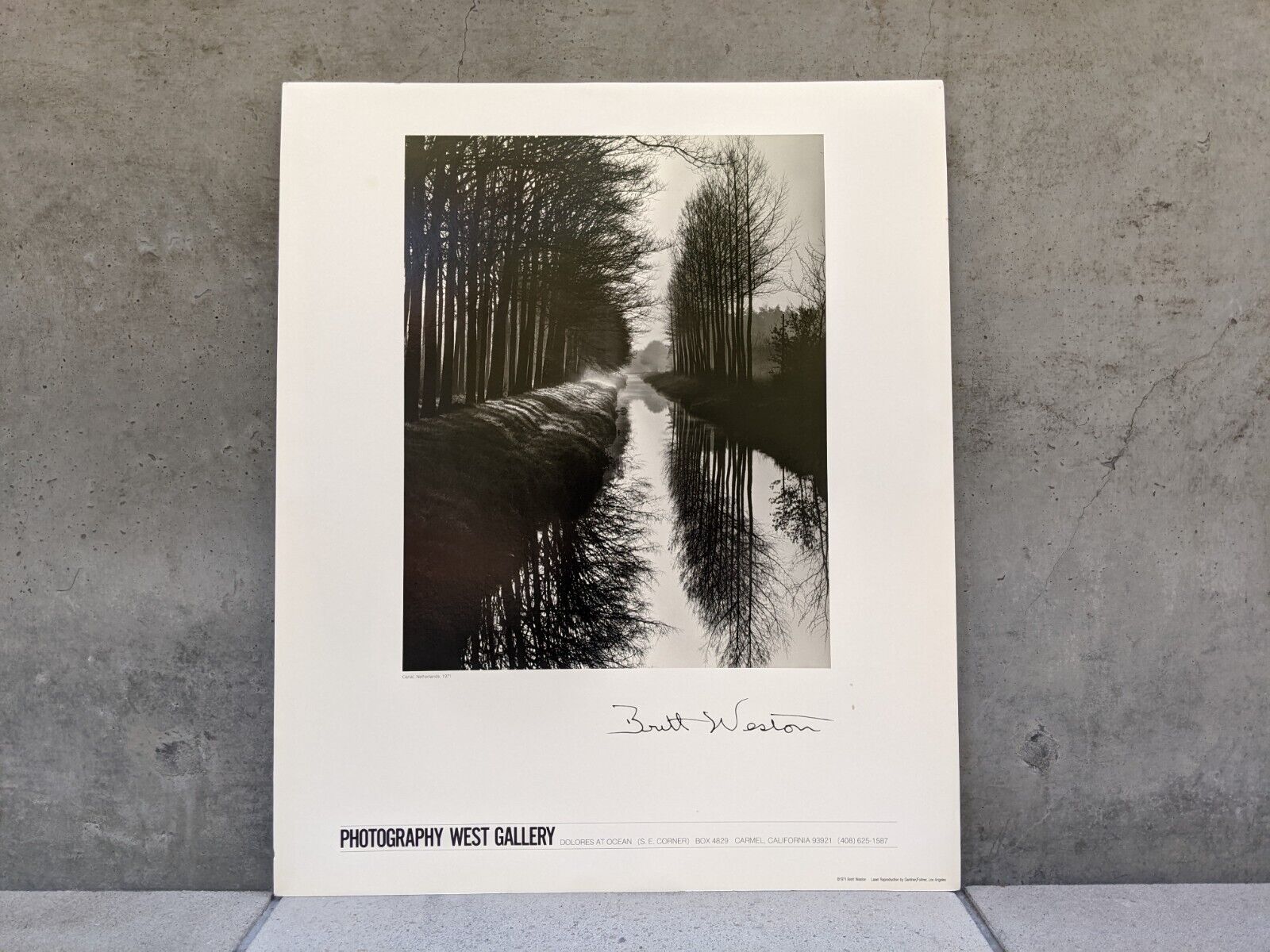 Brett Weston '71  -  Canal, Netherlands  Signed Print