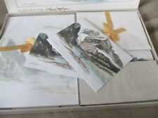 Montag Stationery Boxed 1980 Watercolor Mountains Luther Longley -Complete picture