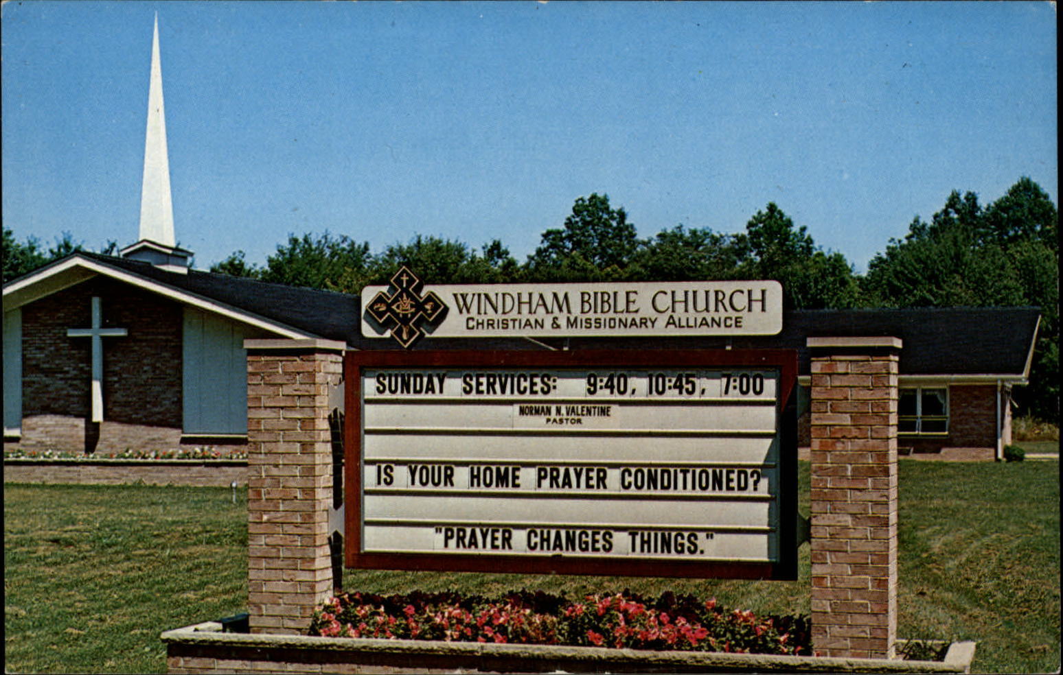 Windham Bible Church ~ Diversa Signs ~ Cleveland Ohio ~ advertising postcard