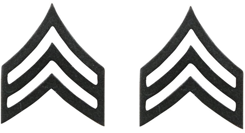 Subdued Sergeant United States Army Rank Insignia Pin Subdued Sergeant United States Army Rank Insignia Pin
